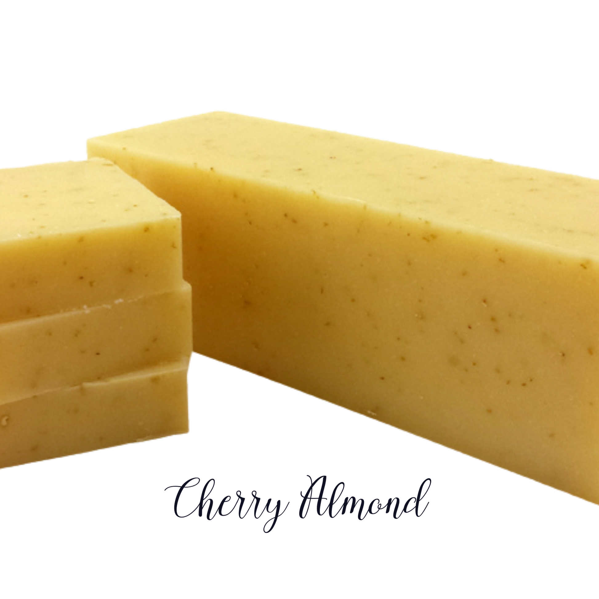 Smells like roasted almonds and wild cherries. Contains ground oatmeal as an exfoliate.. 5.5 oz soap