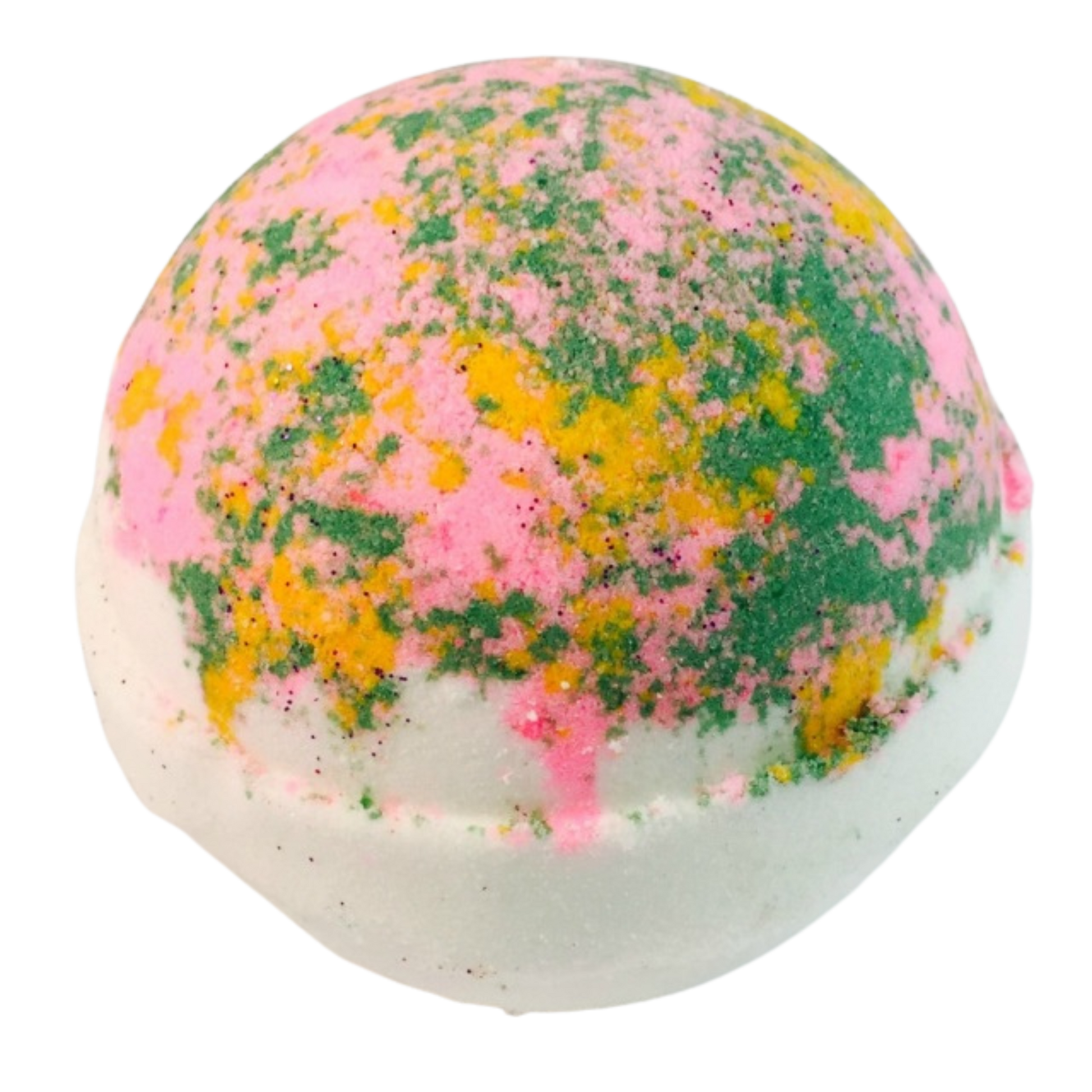 4.5 oz bath bomb  flower bed scent Like walking through a field of flowers on a warm summer's day.