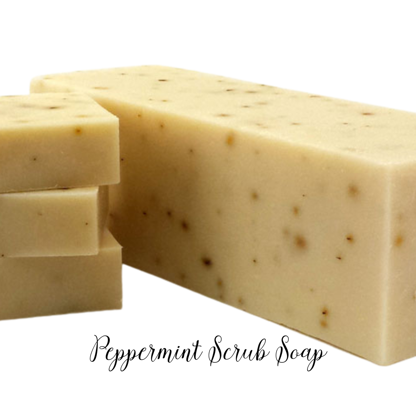 Pure sweet peppermint fragrance oil. Very strong. Contains peppermint leaves to exfoliate. 4.5  bar soap